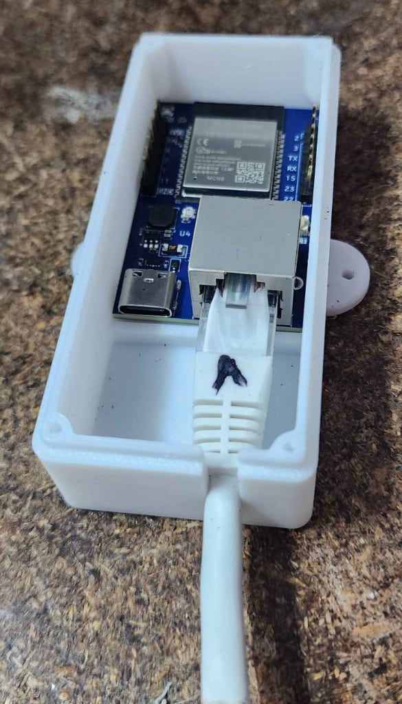 Top angle view with open lid